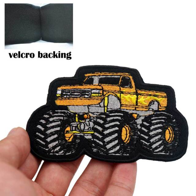 Monster Truck 'Orange | Blazing Fire' Embroidered Velcro Patch
