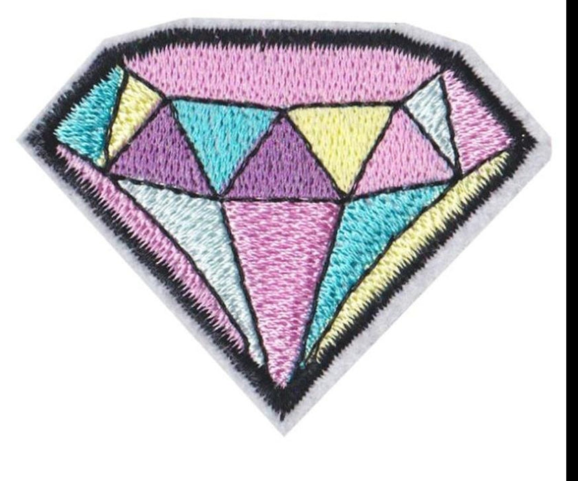 Pastel Colored Diamond Embroidered Patch