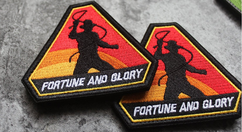 Indiana Jones 'Fortune and Glory' Embroidered Velcro Patch