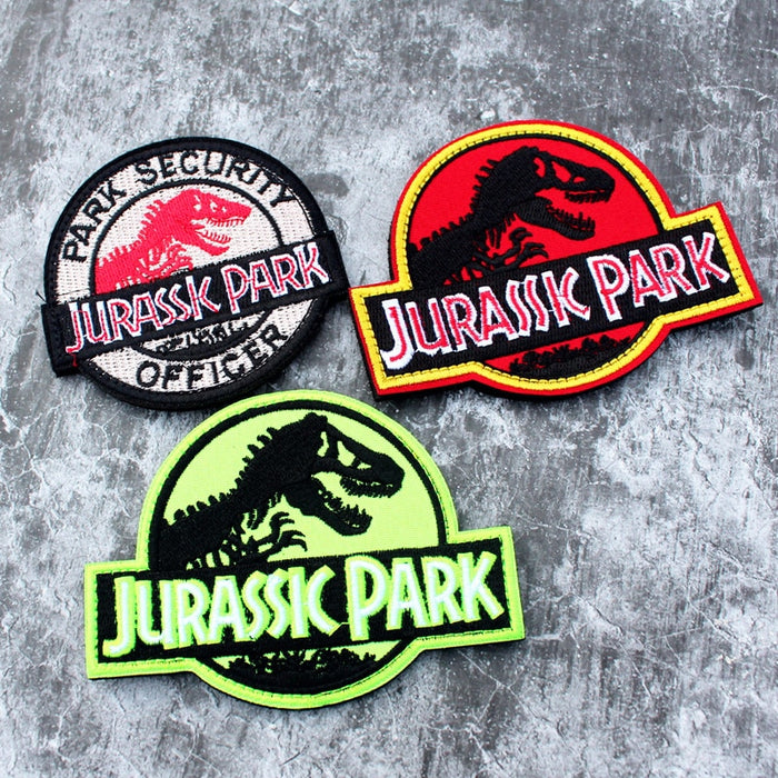 Jurassic Park Logo 1.0 Embroidered Velcro Patch