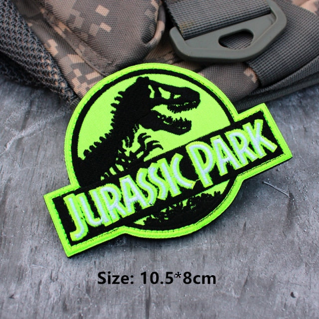 Jurassic Park Logo 1.0 Embroidered Velcro Patch
