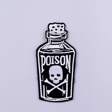 Skull 'Poison' Embroidered Patch