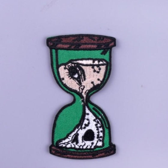 Hourglass 'Life and Death' Embroidered Patch