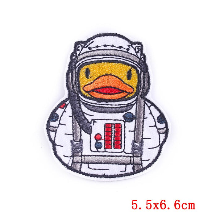 Cute Astronaut Duck Embroidered Patch