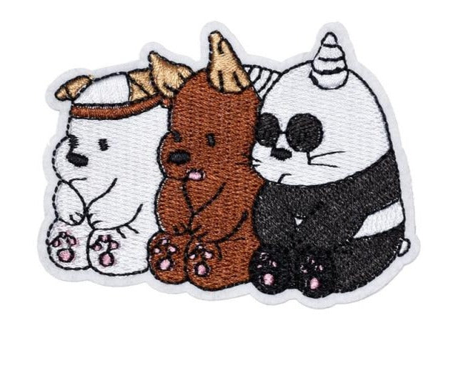 We Bare Bears 'Cute Animal Ears' Embroidered Patch