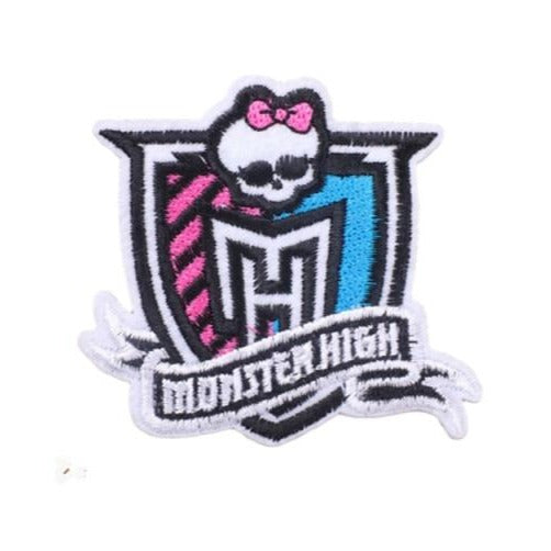 Skull 'Monster High' Embroidered Patch