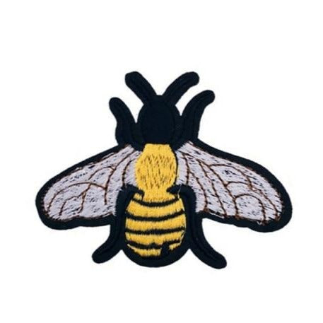 Insect 'Bumblebees' Embroidered Sew Iron Patch