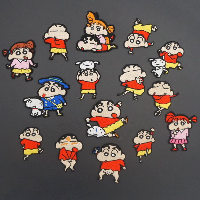 Crayon Shin Chan 'Hopping' Embroidered Patch