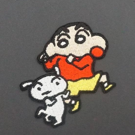 Crayon Shin Chan 'Shin & Shiro | Dancing' Embroidered Patch