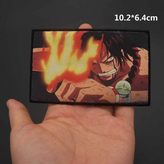 One Piece 'Portgas Ace | Fierce' Embroidered Velcro Patch