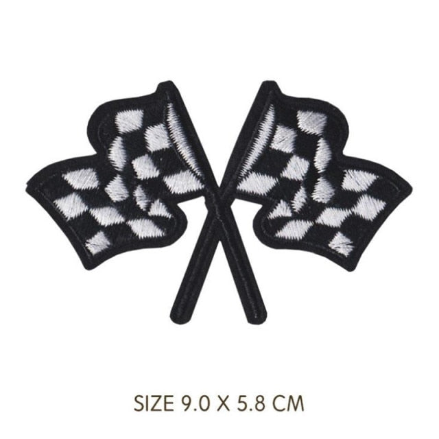 Racing Flags Embroidered Patch