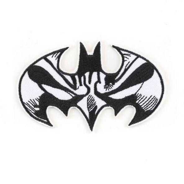 Batman 'Black & White Logo' Embroidered Patch