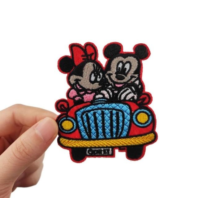 Minnie Mouse and Mickey Mouse 'Jeep' Embroidered Patch