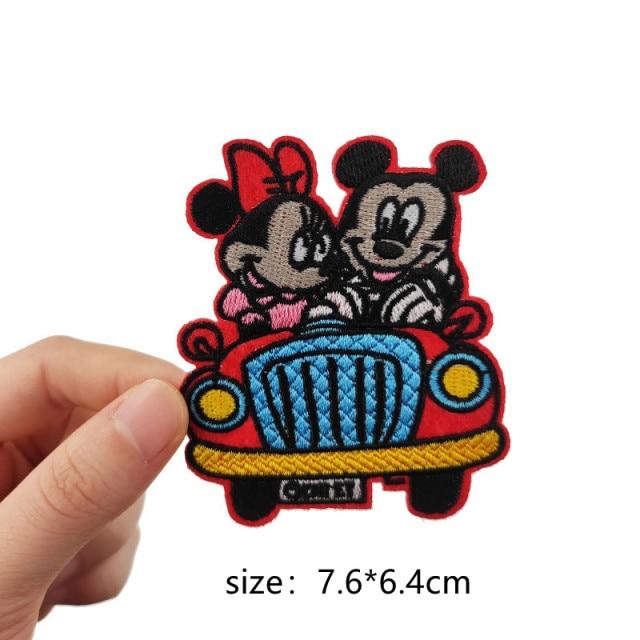 Minnie Mouse and Mickey Mouse 'Jeep' Embroidered Patch