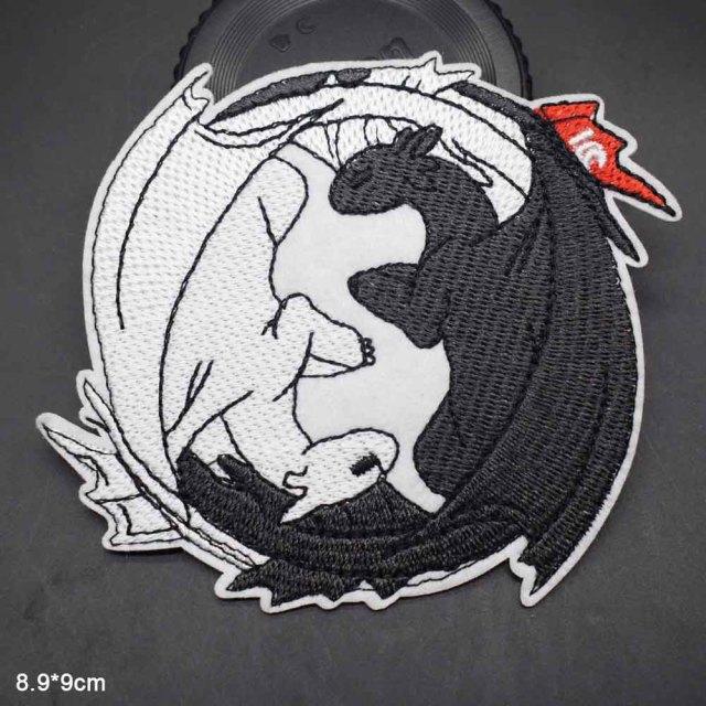 How to Train Your Dragon 'Light Fury & Toothless Fusion' Embroidered Patch