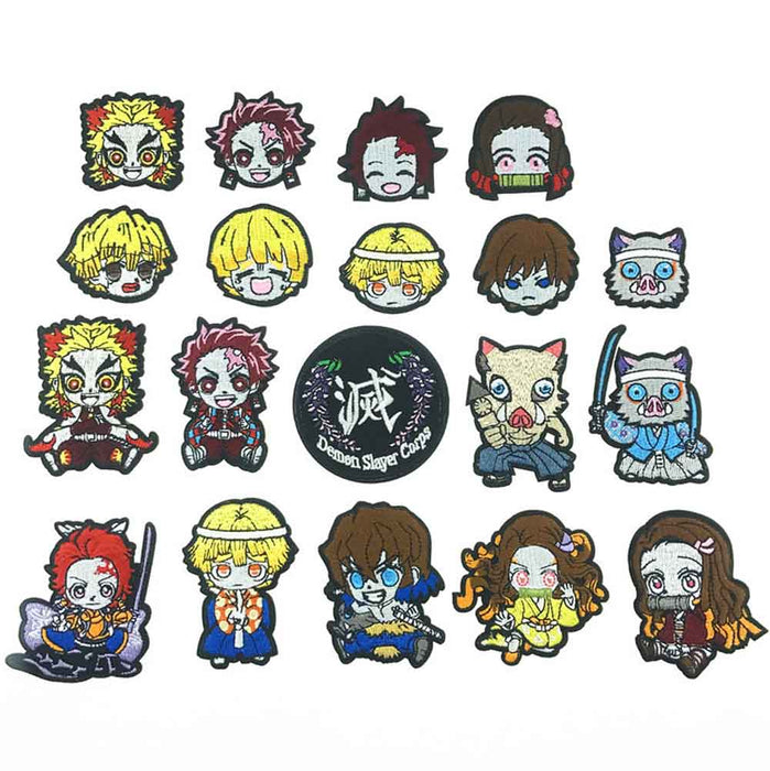 Demon Slayer 'Crew Set of 19' Embroidered  Patch Set