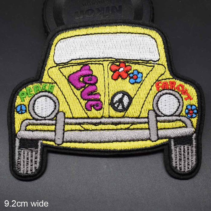 'Volkswagen Beetle | Peace-Love-Far Out' Embroidered Patch