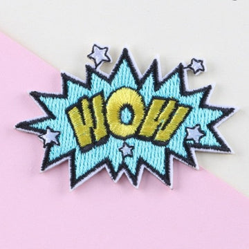 Comic Bubble 'Wow' Embroidered Patch