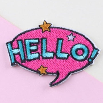 Comic Bubble 'Hello!' Embroidered Patch