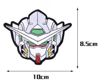 Mobile Suit Gundam 'Exia Head' Embroidered Velcro Patch