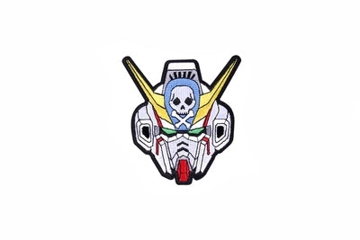 Mobile Suit Gundam 'Crossbone Head' Embroidered Velcro Patch