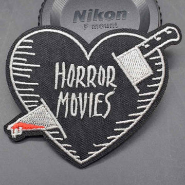'Horror Movies | Stabbed Heart' Embroidered Patch