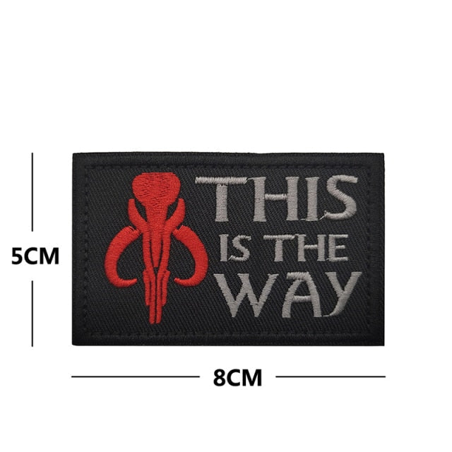 Star Wars 'Mandalorian Skull | This Is The Way' Embroidered Velcro Patch