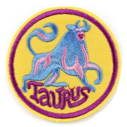 Zodiac Sign 'Taurus' Embroidered Patch