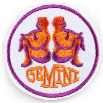 Zodiac Sign 'Gemini' Embroidered Patch