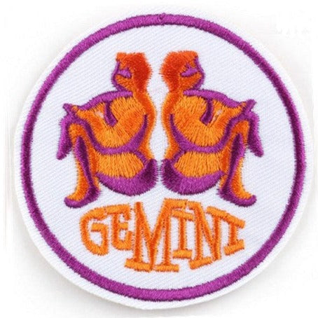 Zodiac Sign 'Gemini' Embroidered Patch