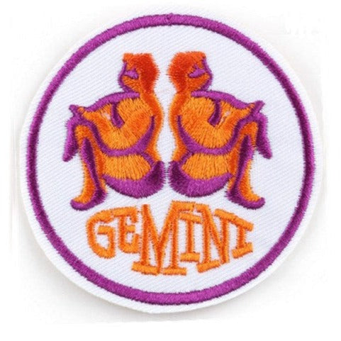 Zodiac Sign 'Gemini' Embroidered Patch