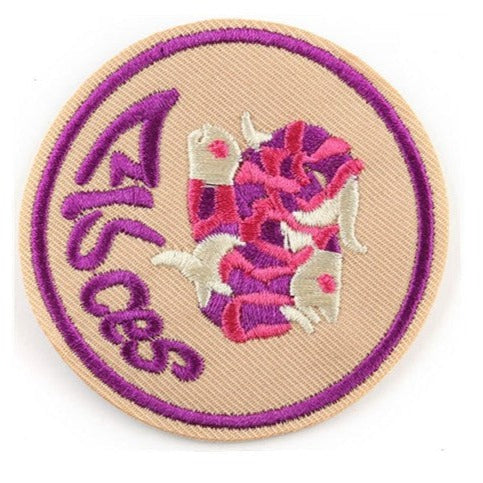 Zodiac Sign 'Pisces' Embroidered Patch