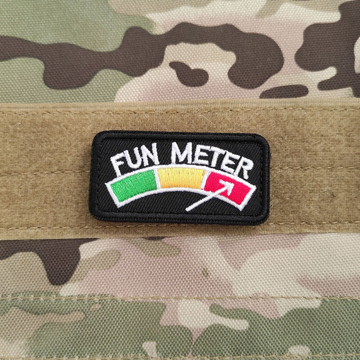 Cool 'Fun Meter 1.0' Embroidered Velcro Patch