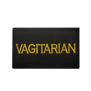 Statement 'Vagitarian' Embroidered Velcro Patch