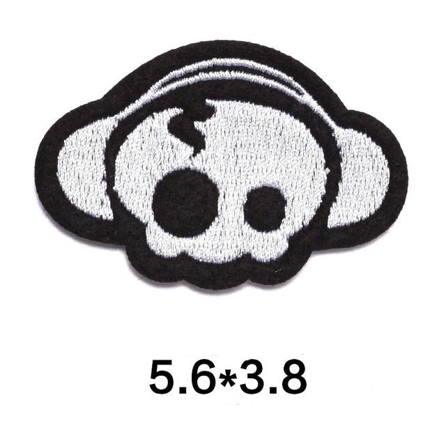 Punk Skull 'The Music Lover' Embroidered Patch