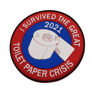 'I Survived The Great 2021 Toilet Paper Crisis | 1.0' PVC Rubber Velcro Patch