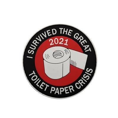 'I Survived The Great 2021 Toilet Paper Crisis | 2.0' PVC Rubber Velcro Patch