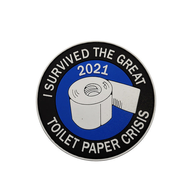 'I Survived The Great 2021 Toilet Paper Crisis | 3.0' PVC Rubber Velcro Patch