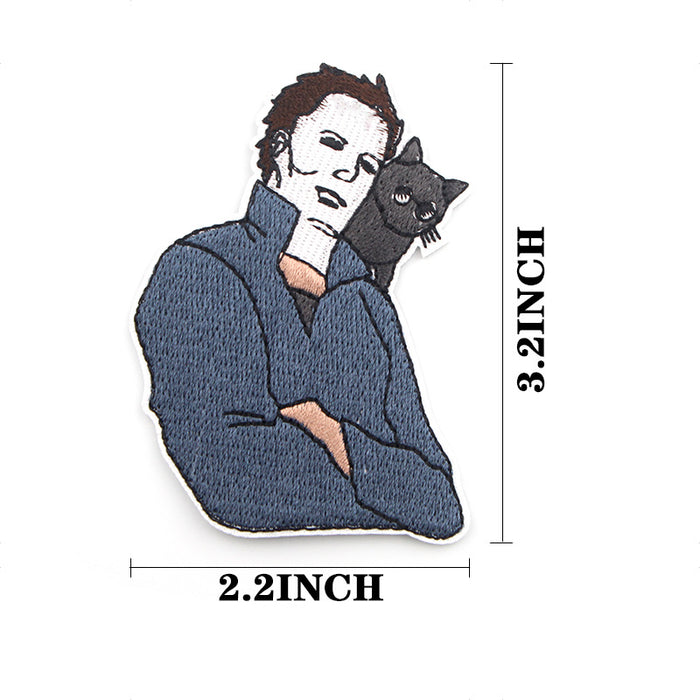 Halloween 'Michael Myers | Black Cat' Embroidered Patch