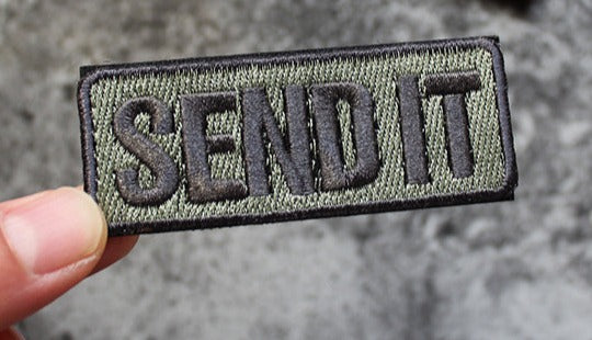 Statement 'Send It | 1.0' Embroidered Velcro Patch