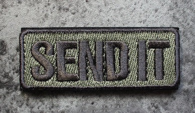 Statement 'Send It | 1.0' Embroidered Velcro Patch