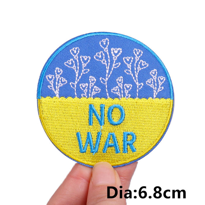 Ukraine 'No War' Embroidered Patch