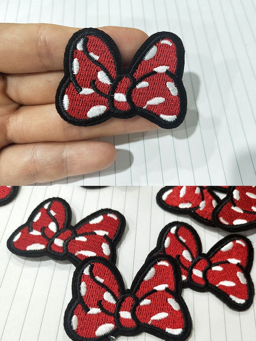 Minnie Mouse 'Bow' Embroidered Patch