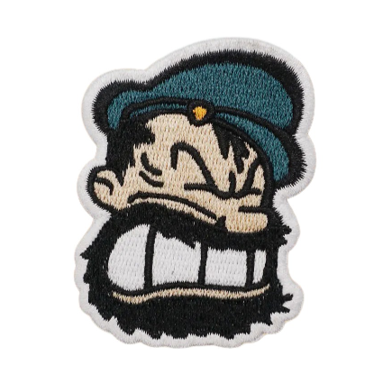 Popeye 'Brutus Head' Embroidered Velcro Patch