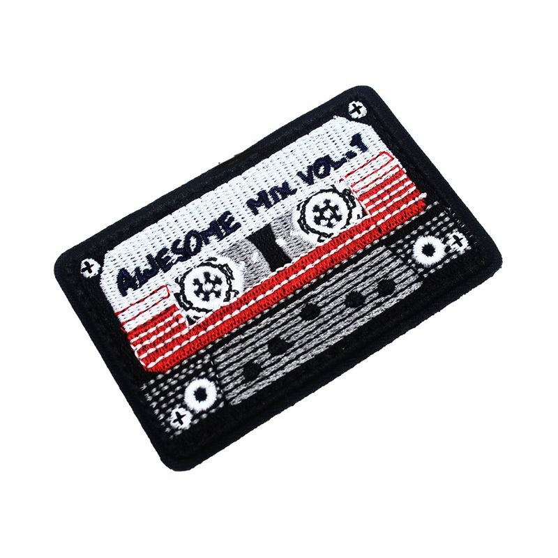 Cassette Tape 'Awesome Mix Vol.1' Embroidered Velcro Patch