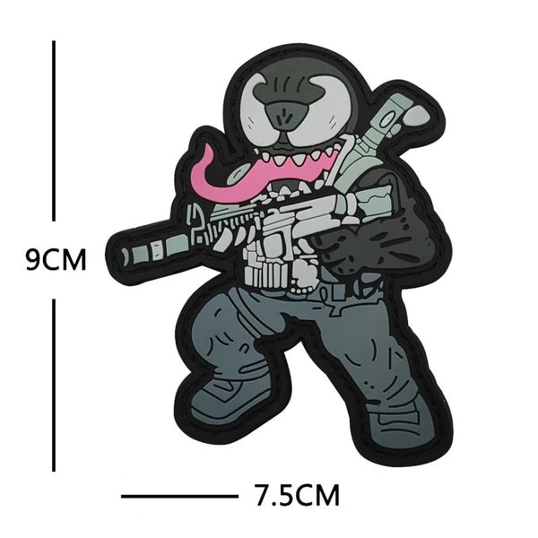 Tactical Venom 'Holding Gun' PVC Rubber Velcro Patch