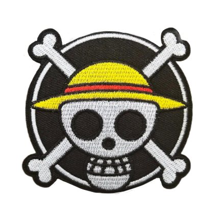 One Piece 'Straw Hat Pirates Logo' Embroidered Velcro Patch
