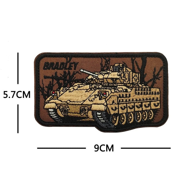 Bradley Battle Tank Embroidered Velcro Patch