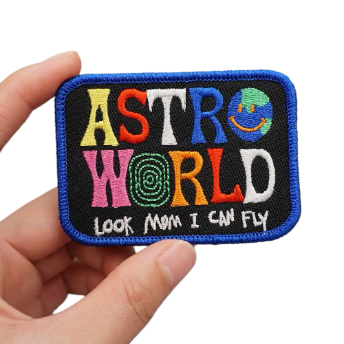 Travis Scott 'AstroWorld Logo | Square' Embroidered Velcro Patch