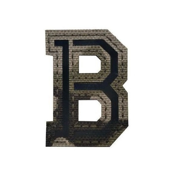 Camouflage Letter 'Letter B | Reflective' Embroidered Velcro Patch